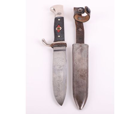 Third Reich Hitler Youth Boys Dagger by Anton Wingen Jr Solingen, good example of a Hitler Youth boys dagger with two piece c