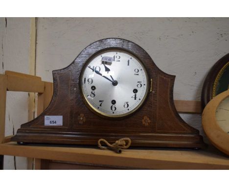 EDWARDIAN MAHOGANY CASED MANTEL CLOCK