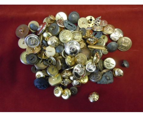 British Military Buttons in a bag, Large selection of both large and small with many scarce buttons. Royal Navy, RAF, Egyptia