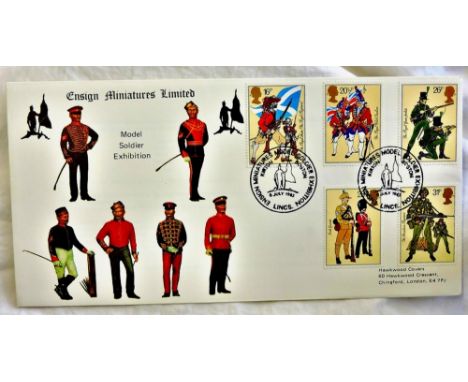 Great Britain - 1983 (6 Jul) Army  Miniature Model Exhibition special handstamp Hawkwood official FDC  p/a.