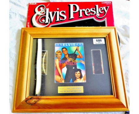 Elvis Presley - 'Girls, Girls, Girls' Original Double film Cell, Limited Edition 7 at 100. Well framed, comes with a record (