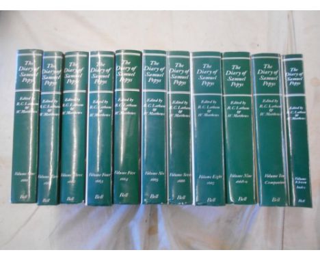 LATHAM, R. &amp; MATTHEWS, W.   The Diary of Samuel Pepys  11 vols. 1983, orig. cl. d/ws