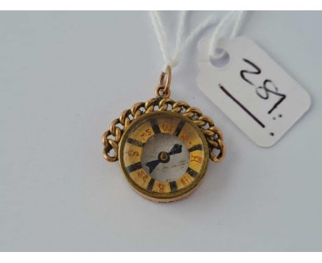 A compass fob 9ct    