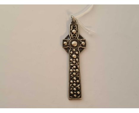 A IONA silver Celtic style cross pendant