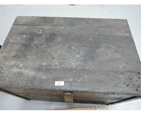 A wooden workshop trunk