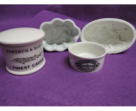 A selection of vintage kitchen ceramics including Fortnum and mason ceramic jar
