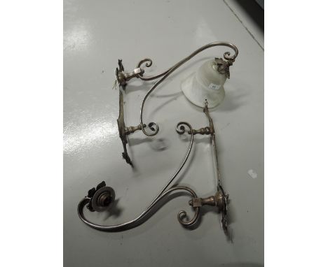 A pair of vintage wall hanging light brackets 
