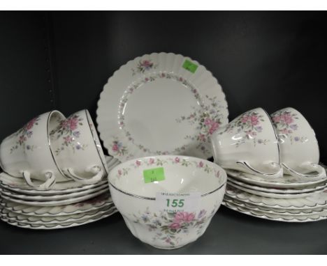 A vintage part tea service un marked 20 pieces approx