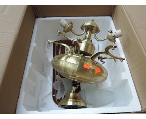 A vintage ceiling fan light fitting