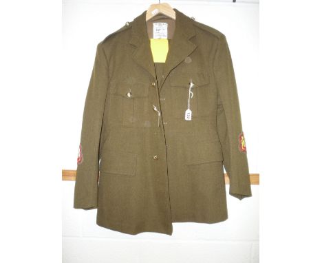 AN ARMY NO.2 DRESS UNIFORM JACKET AND TROUSERS, with written provenance, uniform once owned by Kevin Callaghan. GM. Q.G.M. On