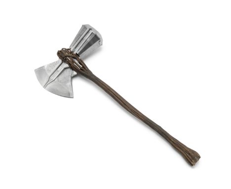 The Avengers: A rare Stormbreaker axe prop used by Thor in Avengers: Infinity War,Marvel Studios, 2018,this version being 1 o