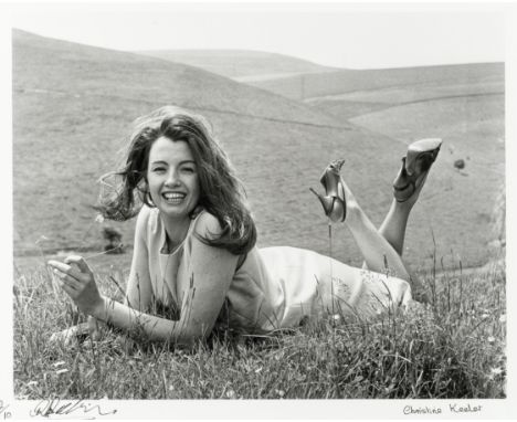 Ray Bellisario (Italian, 1936-2018): Freedom - First Day Out Of Prison, Lying In A Field signed by Christine Keeler,1964, pri