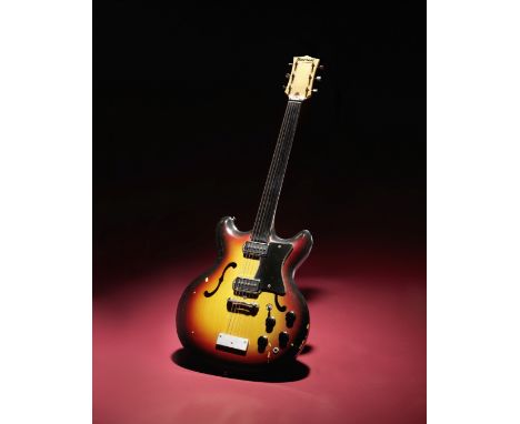 George Harrison: A Rare Bartell Fretless Electric Guitar owned by George Harrison,believed made circa 1967,serial no. A132, a