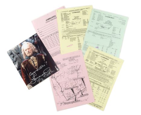 The Lord of the Rings: A large group of call sheets signed by Bernard Hill who played 'King Théoden' in the films,New Line Ci