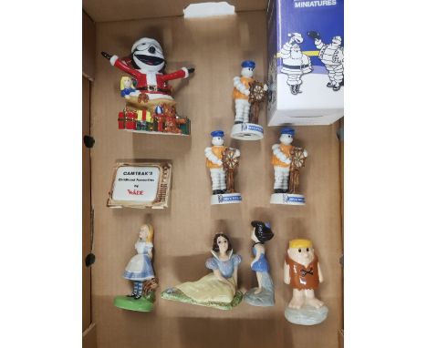 A collection of Wade figures to include Felix Christmas Surprise, 3 Sailor Bibendum figures, Snow White, Flinstones figures B