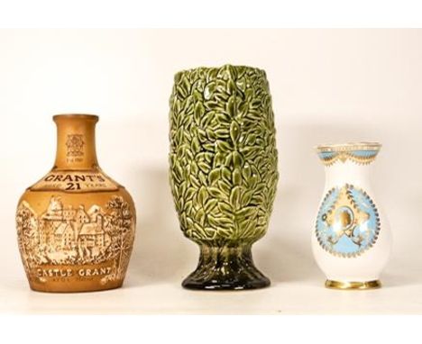 Royal Doulton Grants whiskey decanter, Wade Golden Jubilee vase and a Sylvac vase (3) 