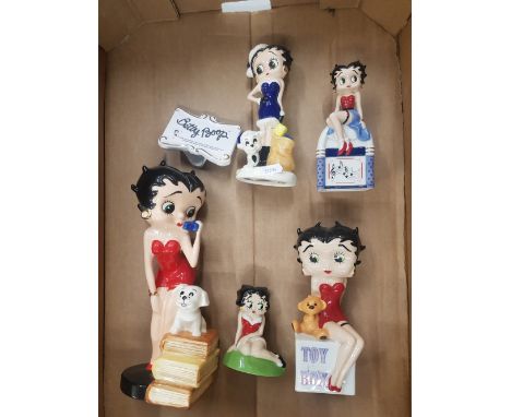 A collection of Wade Betty Boop figures (5) together with betty boop POS plaque 