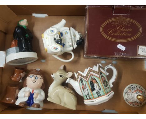A collection of Wade items to include Handicapp Money Box, tetley tea money box, Bambi Money box, wade novelty tea pot, boxed