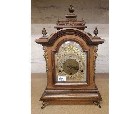19th century Mahogany Cased German mantle clock 49cm height 
