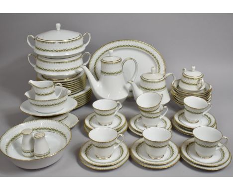 A Large Collection of Noritake Katrina Pattern Dinner and Teawares 