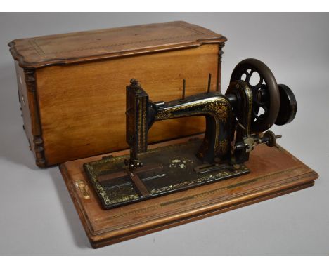 An Inlaid Cased Manual Sewing Machine 