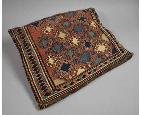 A Vintage Hand Woven Cushion, 50x38cm 