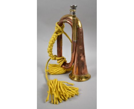 A Copper and Brass Military Bugle, Stamped Potter, Aldershot LP 