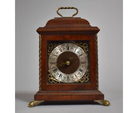 A Mid 20th Century Walnut Cased Ormolu Mounted Mantel Clock, Movement Requires Attention, 17cms High 