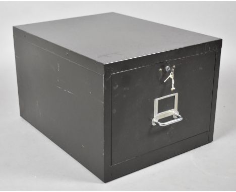 A Vintage Metal Single Drawer Filing Cabinet, 47cm wide 