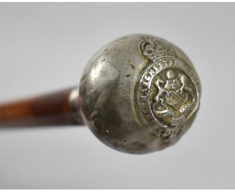 A Vintage Swagger Stick for the Manchester Regiment, 68cms Long 