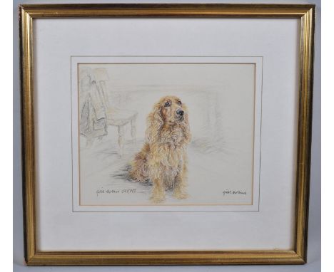A Framed Gill Evans Limited Edition Print, Seated Dog 
