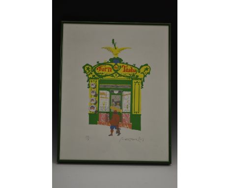 Paul Hogarth (20th century) by and after, Des Forn Teatre, Jaume Alemany, serigraph, signed in pencil, Limited Edition 29/175