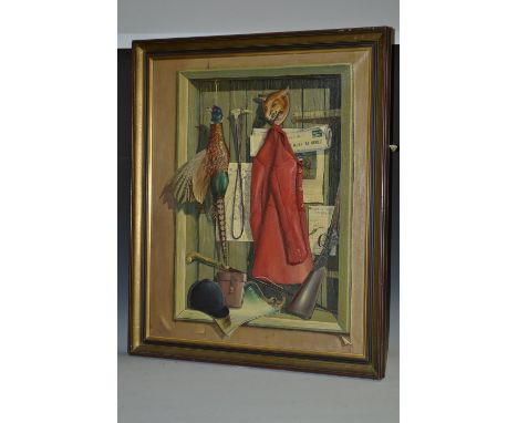 Roger Geary (Contemporary)
Sporting Life
signed, dated 79, oil on canvas, 75cm x 60cm Condition Report: Generally ok, patch t