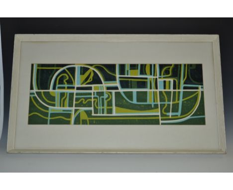 English School (20th century) 
Underground, Overground Abstract 
unsigned, serigraph, 73.5cm x 26.5cm 