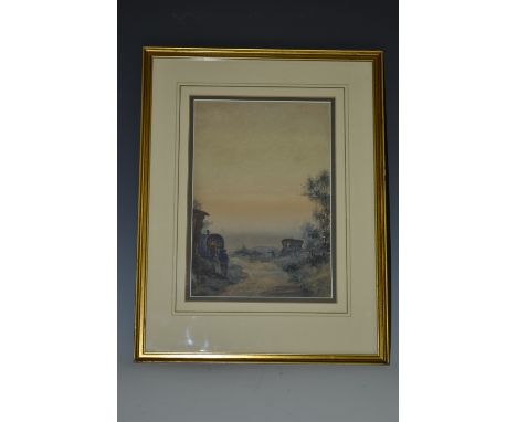 Graham May (20th century)
Gypsy Encampment
watercolour, 24cm x 16.5cm