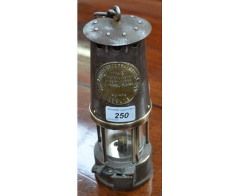 An Eccles Protector miner's lamp.