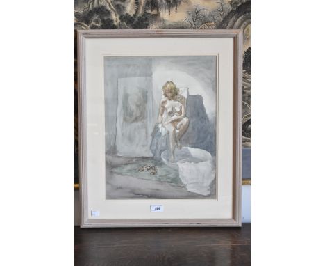 K. Ross Welburn (British Modernist, 1910 - 1998)Bathing Nudesigned, watercolour, 43cm x 34cm 