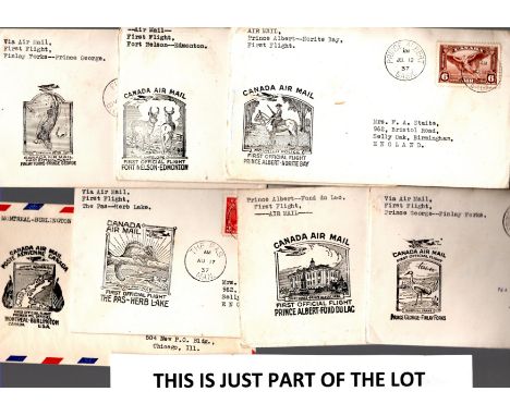  Canada 1930s First flights x 11 illustrated cvrs 