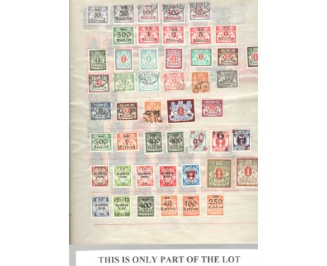 German Area 1919-1934 An interesting offering of immediate Post WW1 issues, comprising of Danzig mint and useful, in a stock 