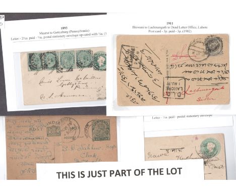 India 1900 to 1946 33 item written up on part pages mainly used internally. Condition average to Fine suit collector or deale