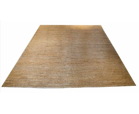 HAND WOVEN JUTE CARPET, 300cm x 240cm.