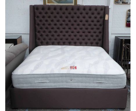 ATTRIBUTED TO THE SOFA AND CHAIR COMPANY ELGAR BED, with the British Bed Company cotton pocket 1400 mattress, 205cm W.