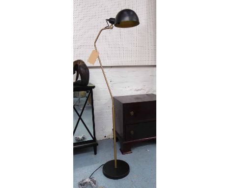 FLOOR STANDING READING LIGHT, 1950's Italian style, 152cm H.