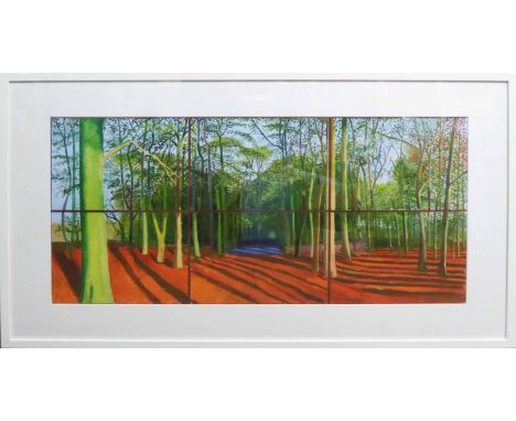 After DAVID HOCKNEY 'Woldgate Woods 21 23 and 29 November 2006', photoprint by Richard Schmidt, 50cm x 90cm, framed and glaze