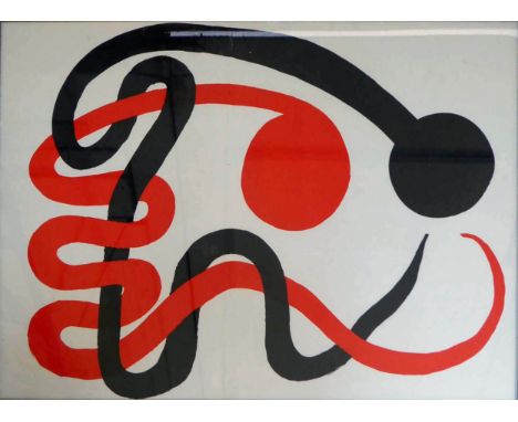 ALEXANDER CALDER 'Abstract in Colours 2', 1973, lithograph, printed by Maeght, 50cm x 35cm, framed and glazed.