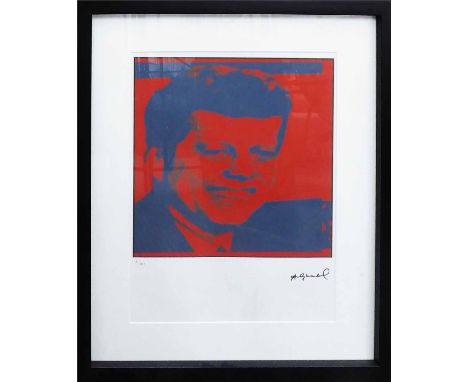 ANDY WARHOL 'JFK', 1981, lithograph, Leo Castelli Gallery, edited by Georges Israel, 58cm x 38cm, framed.