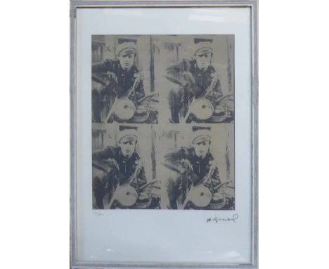 ANDY WARHOL 'Marlon Brando', lithograph, from Leo Castelli gallery, stamped on reverse, edited by G. Israeli on Arches paper,