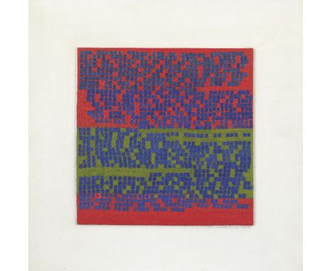 Wilhelmina Barns-Graham C.B.E. (British, 1912-2004)L.P. IV (Blue on Red + Green) signed and dated 'W Barns Graham 1968' (on t