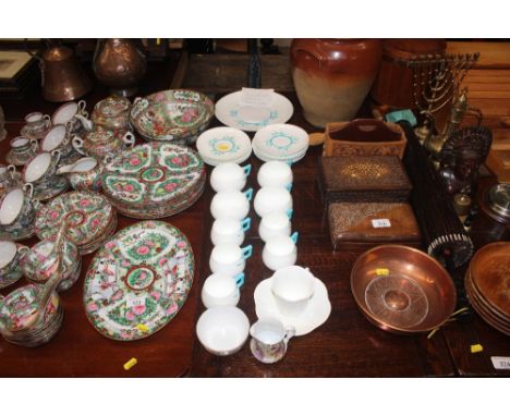 A Brown Westhead Moore &amp; Co. bamboo pattern tea set  circa 1870'S