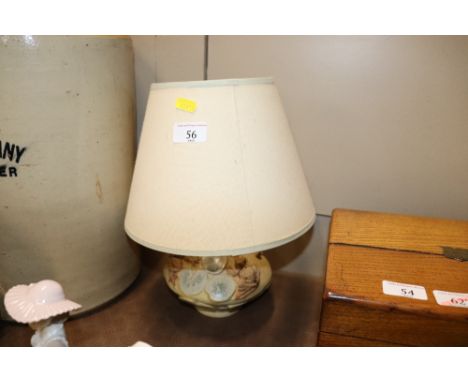 A Bernard Rooke pottery table lamp